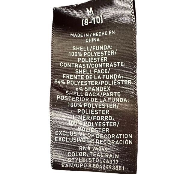 Swiss Tech ~ Teal Rain Knit Jacket ~Fleece lined ~ size M 8-10 - Picture 12 of 12